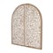 Brown Handmade Floral Carved Arched Wall Décor, 2ct.